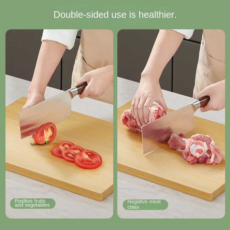 Double-Sided Bamboo Cutting Board | Thick, Antibacterial Kitchen Board