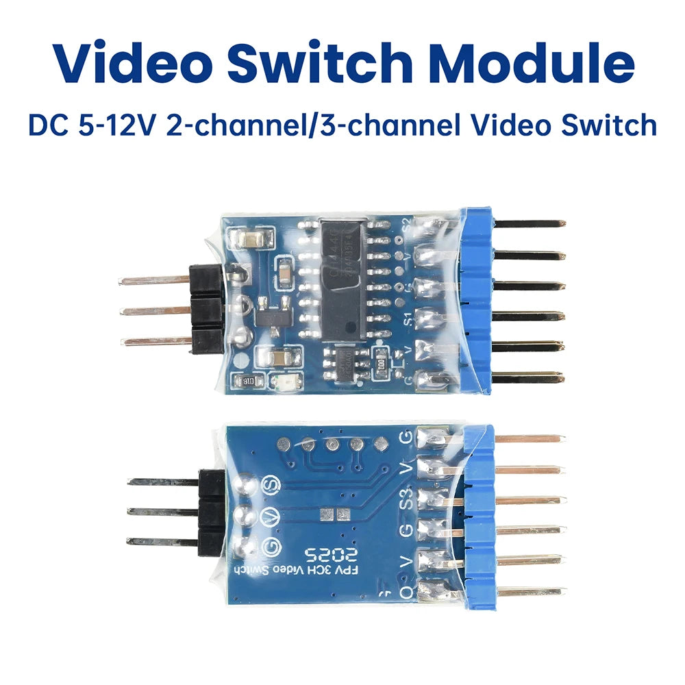 DC 5–12V 2/3-Channel PWM Video Switcher Module for FPV Drones
