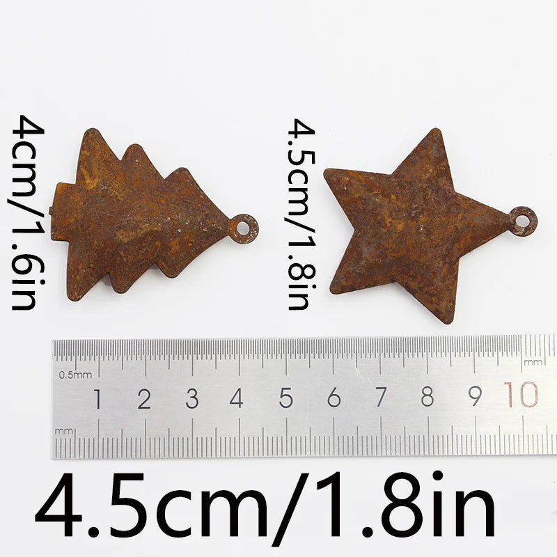 5-Pack Retro Rusty Christmas Bells – DIY Holiday Pendants