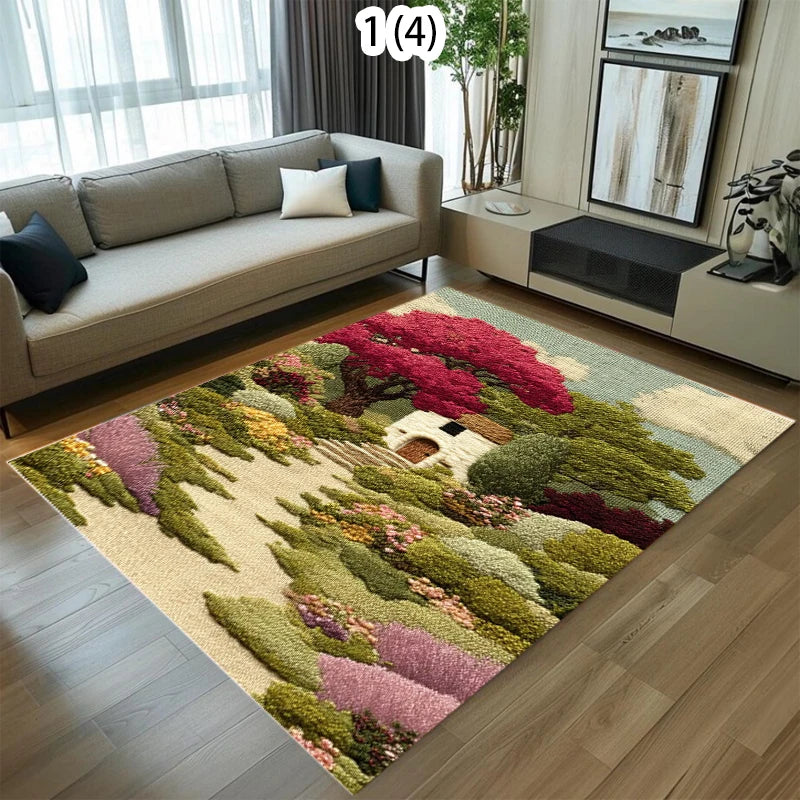 Retro Cartoon Area Rug – Non-Slip Floor Mat | Kids & Home