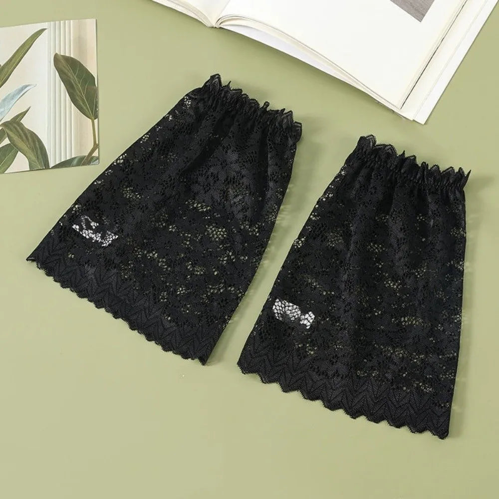Women's Lace Arm Sleeves – Elastic Decorative Cuffs, 1 Pair