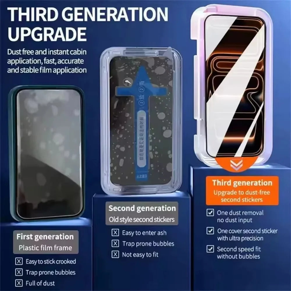 Anti-Spy Tempered Glass iPhone Screen Protector 1-4 Pack