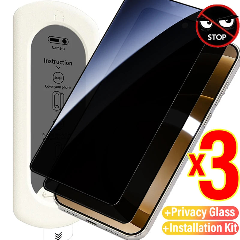 OnePlus 15 Privacy Tempered Glass Screen Protector – Auto-Install
