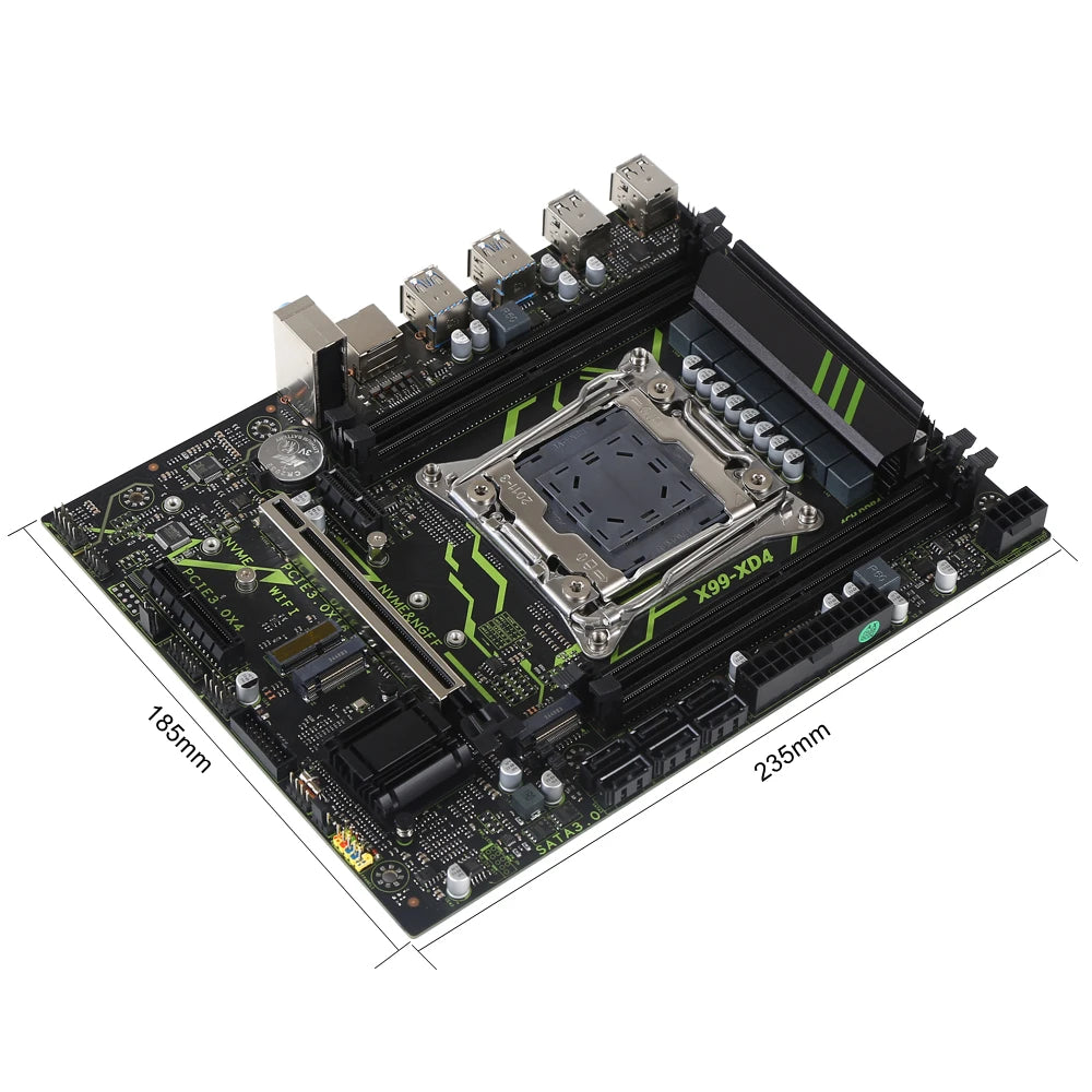 Kllisre X99 Motherboard LGA 2011-3 DDR4 Quad-Channel M.2 C612