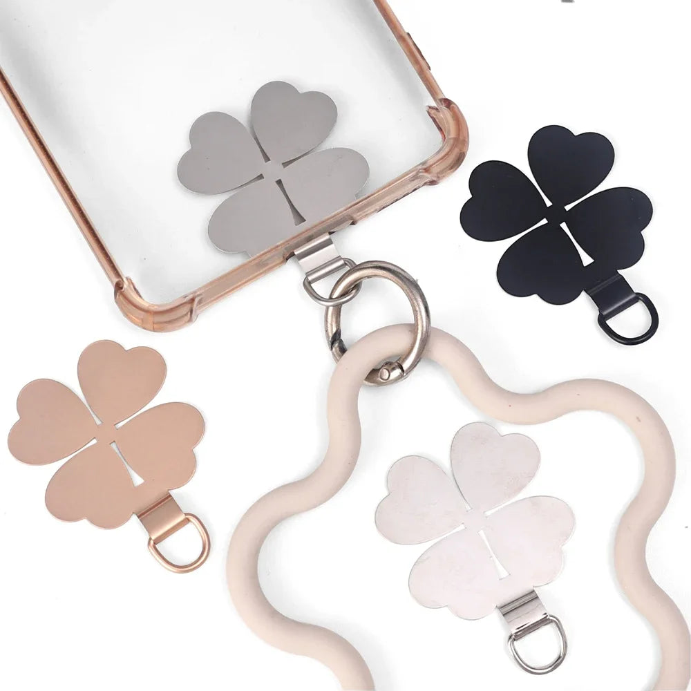 Stainless Steel Phone Wrist Strap Tether Tab | 1 or 4 Pack