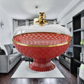 Kesoto Fruit Pedestal Bowl with Transparent Lid & Drain Base