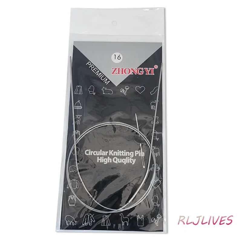 Stainless Circular Knitting Needles – 11 Sizes, 80cm