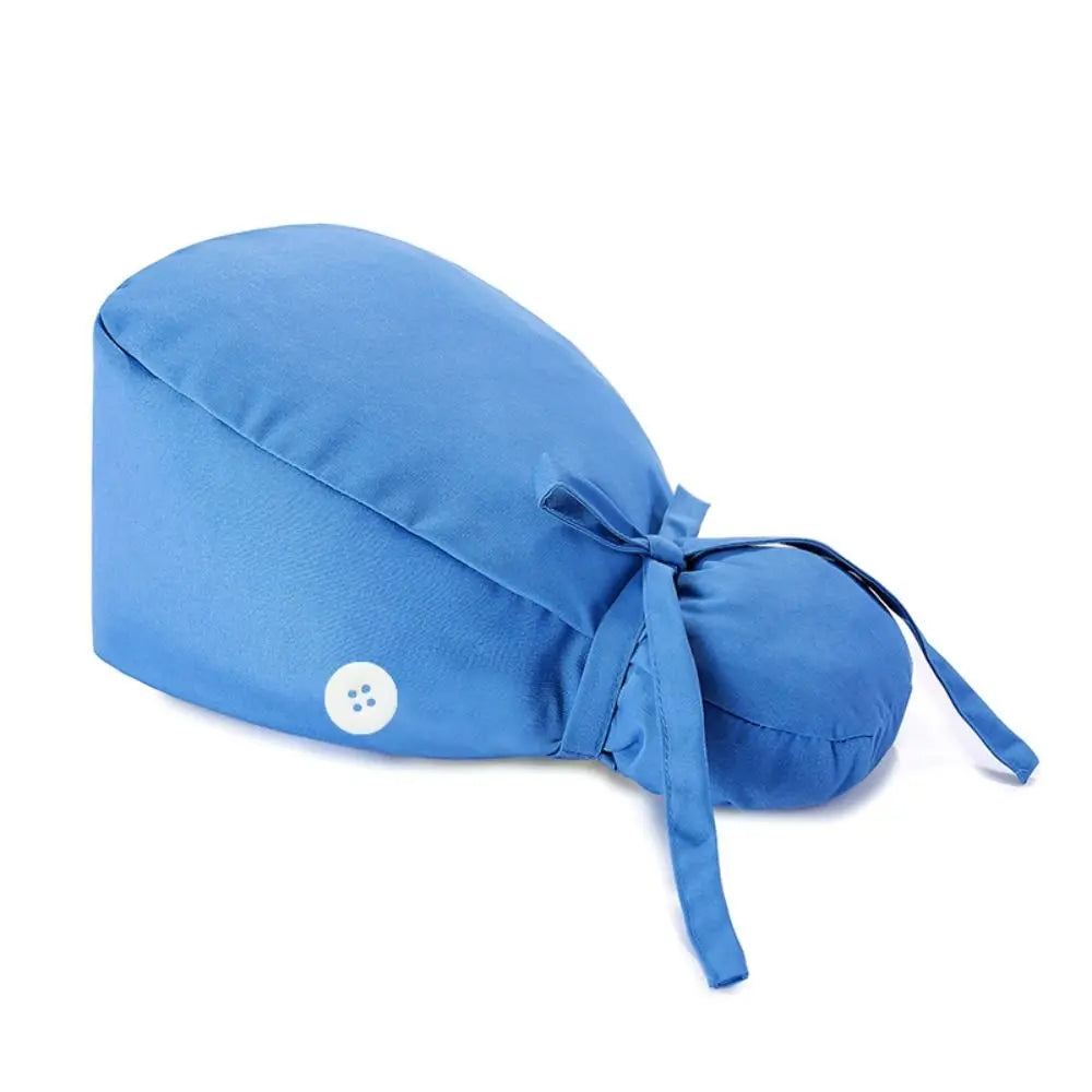 Adjustable Scrub Cap with Buttons & Ponytail Holder | Unisex