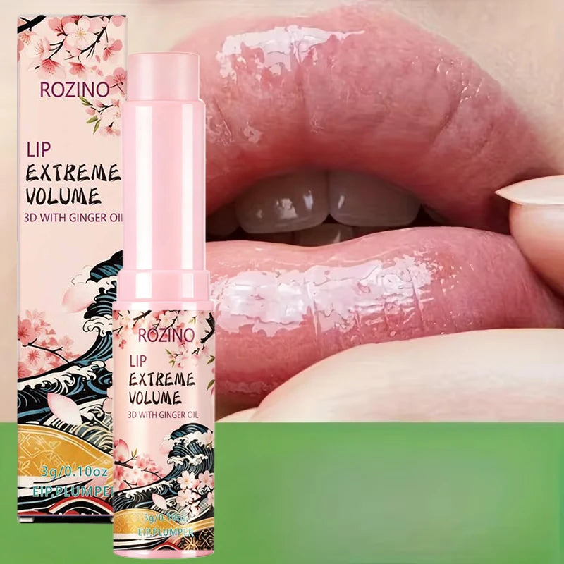 ROZINO 3D Plumping Lip Balm – Moisturizing & Glossy