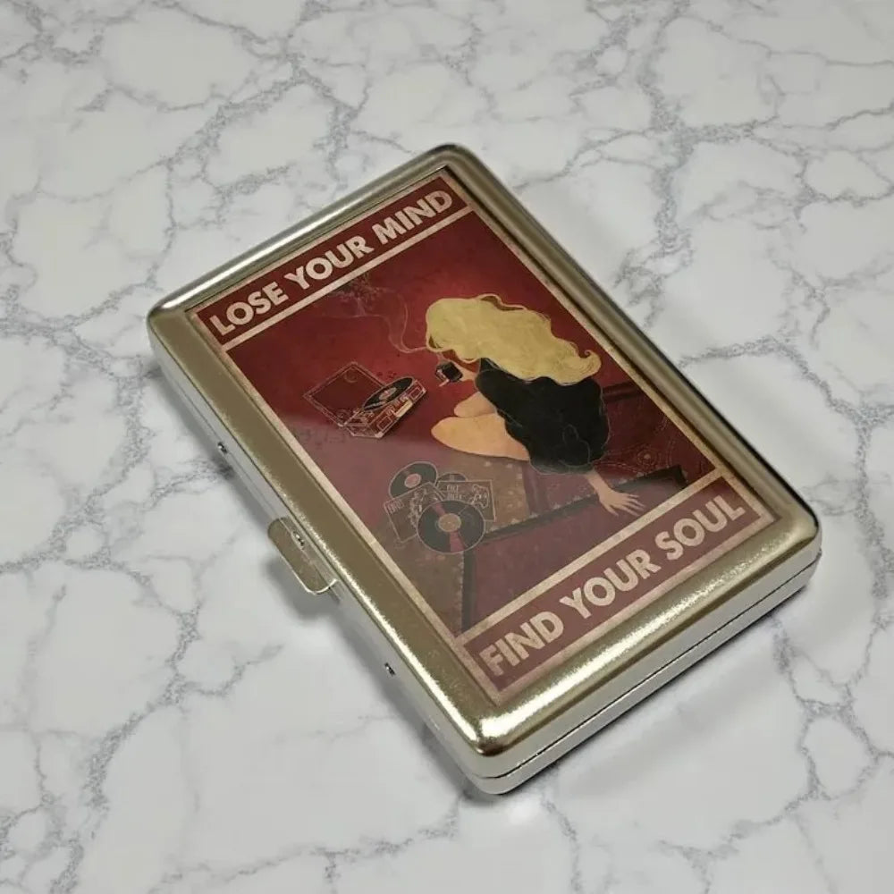 Vintage Metal Card Case – Snap ID & Business Card Holder