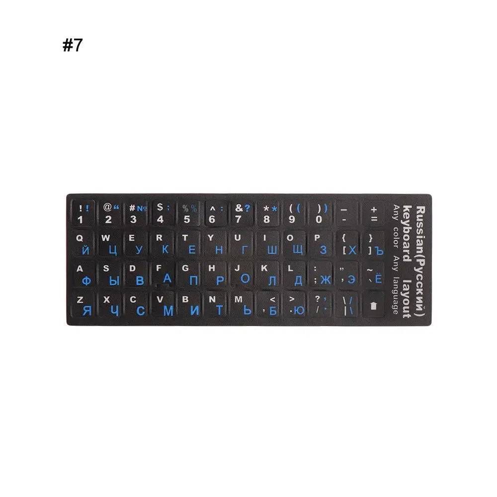 Russian Keyboard Stickers – Waterproof Frosted PVC Layout