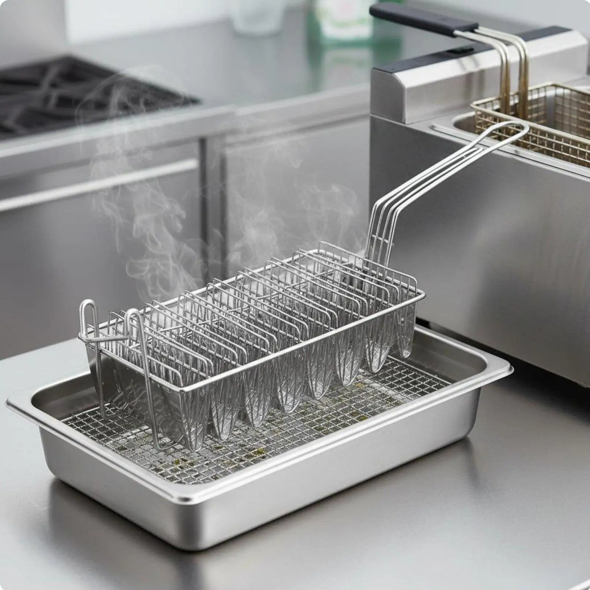 Stainless Steel Taco Holder Deep Fryer Basket | Restaurant Use