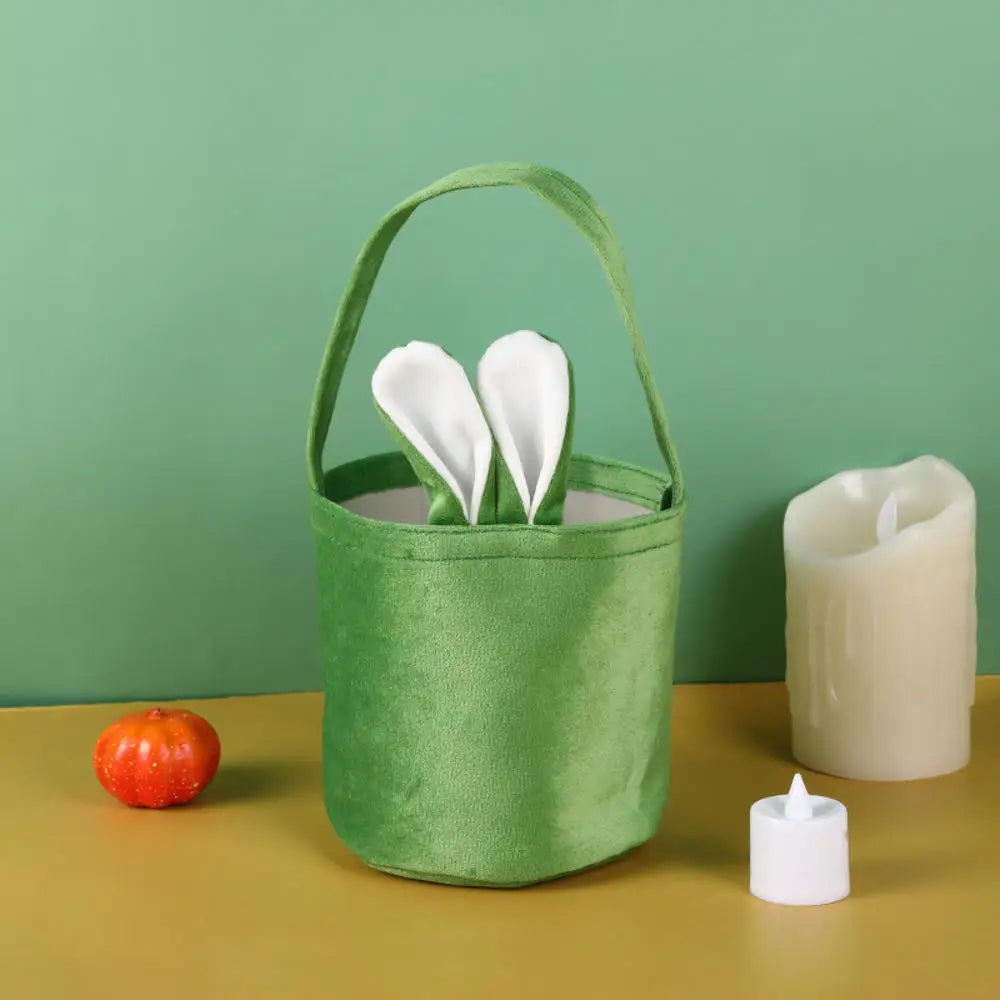 Easter Egg Basket Bunny Non-Woven Candy Bucket Gift Bag Kids