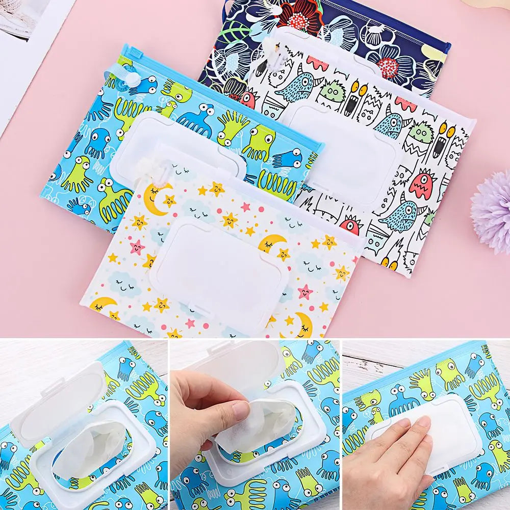 Portable Wet Wipes Bag – Hanging Tissue Case & Stroller Pouch