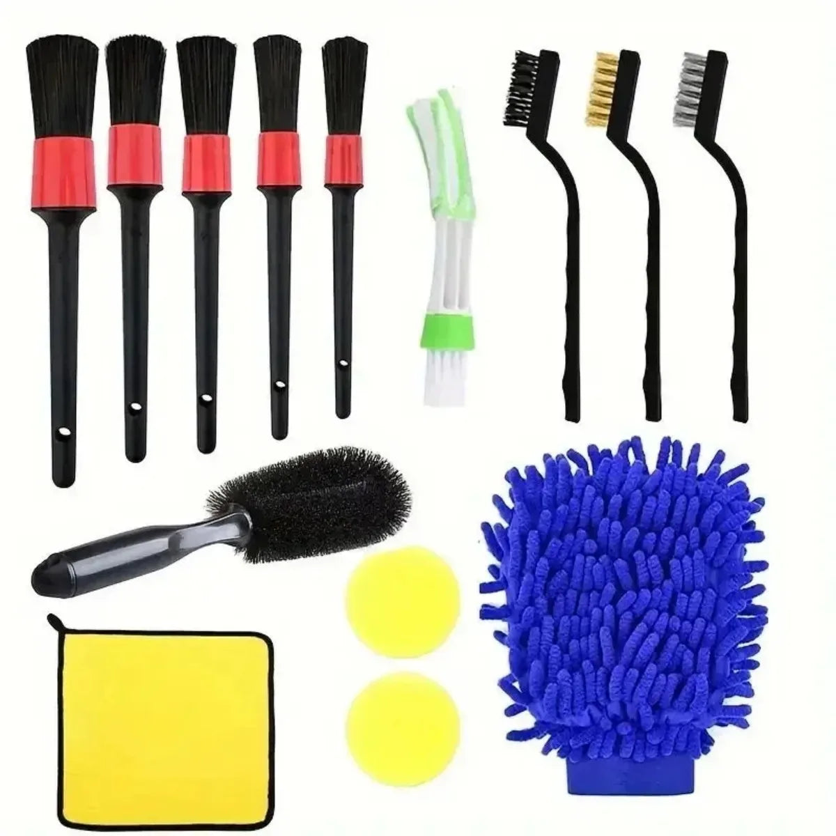 14-Piece Car Cleaning Brush Set – Vent & Gap Detail Brushes