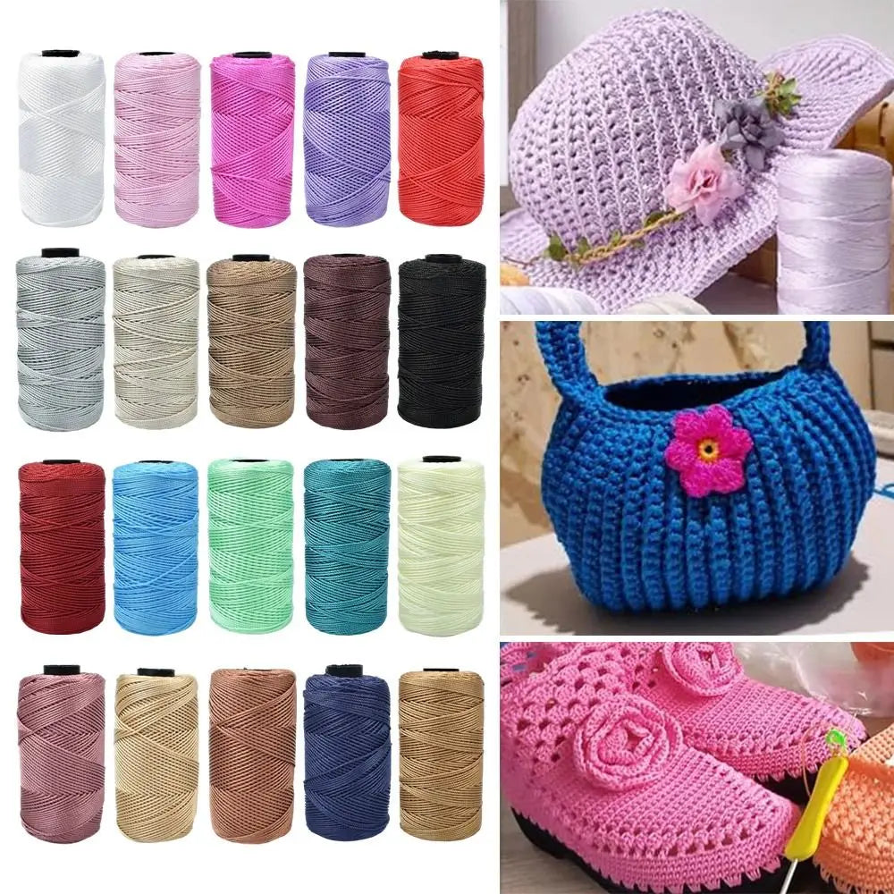 1.5mm Ice Cotton Silk Yarn 200m – Colored DIY Craft Thread