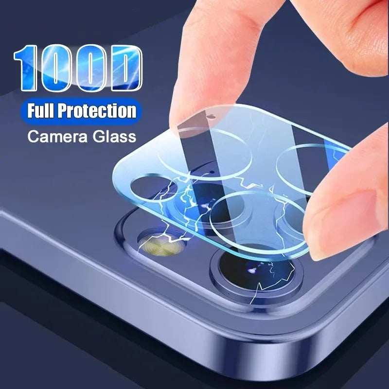 Tempered Glass Camera Lens Protector for iPhone 11–15 Series
