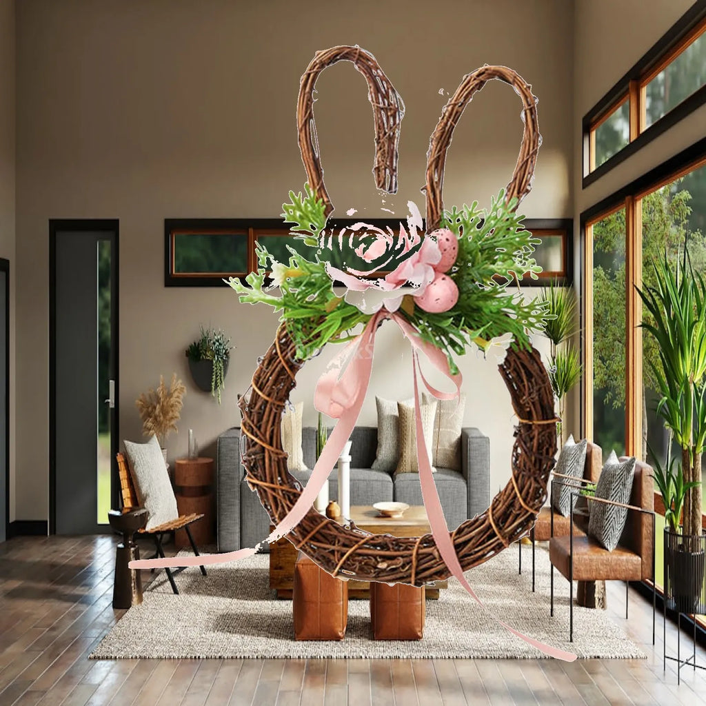 Easter Floral Wreath – Spring Artificial Flower Door Decor