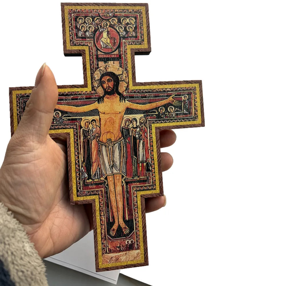 Orthodox Wooden Wall Cross – Jesus Christ Religious Décor