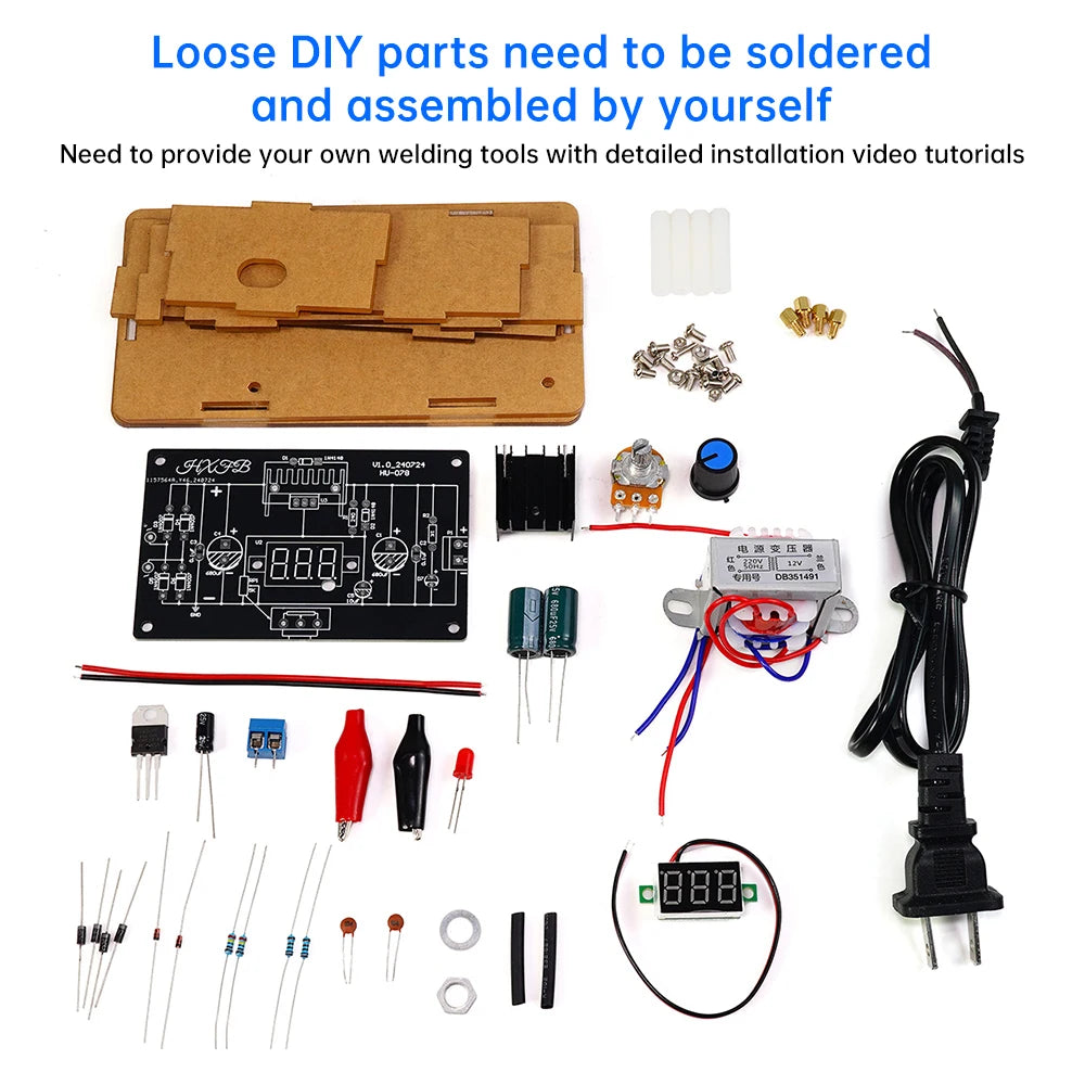 LM317 Adjustable DC Power Supply DIY Soldering Kit – 1.25–12V