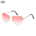 Heart-Shaped Sunglasses UV400 Metal Frame – Women's