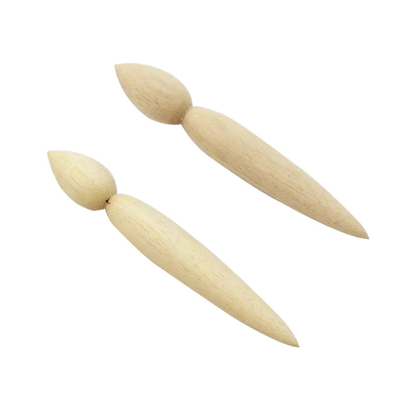 Wooden Double-Head Pottery Spout Modifier & Clay Shaping Tool