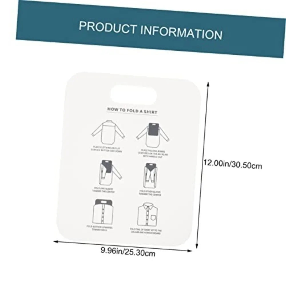 White Quick-Fold Shirt Folding Board – Durable PP Plastic