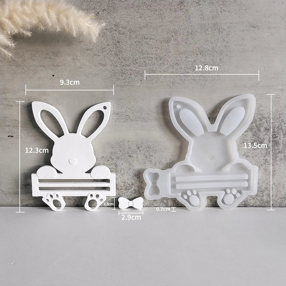 Cute Rabbit Silicone Mold – DIY Resin, Gypsum & Cement Craft