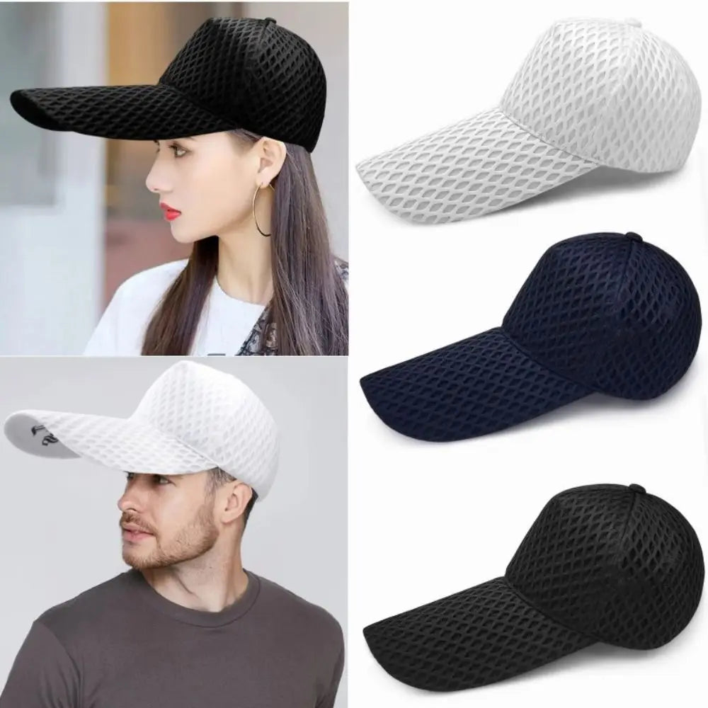 14cm Long Brim Oversized Trucker Cap – Mesh Sun Hat