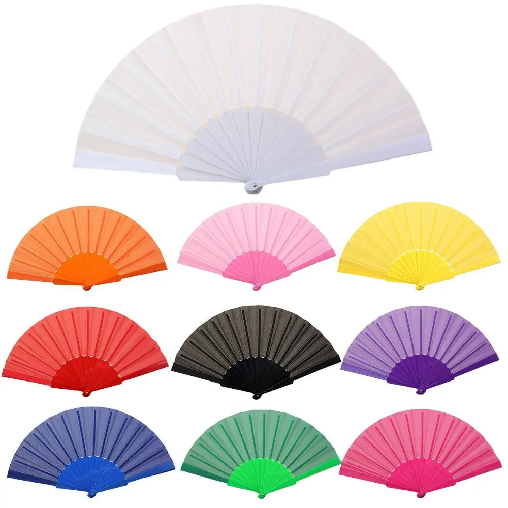 Elegant Foldable Silk Hand Fan – Weddings, Travel & Cosplay