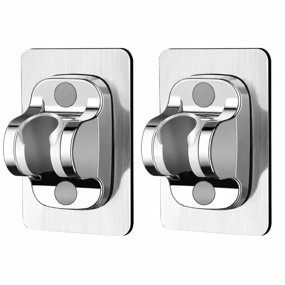 2-Pack Self-Adhesive Shower Head Holder | No-Drill Wall Mount