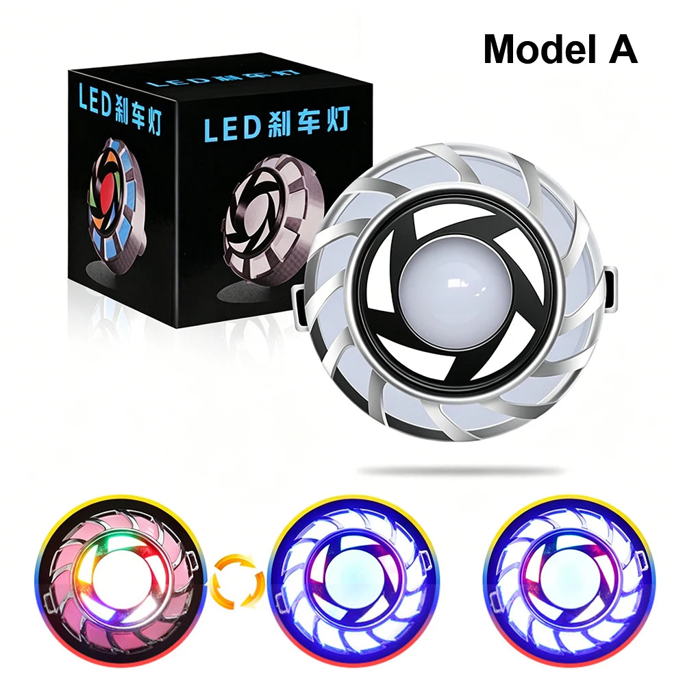 Motorcycle LED Angel Eye Tail Brake Light Strobe P21/5W