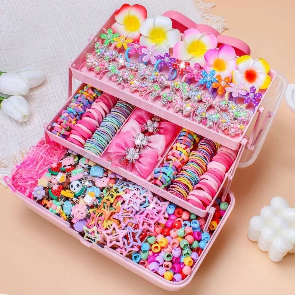 546-Piece Colorful Girls Hair Accessories Set | Kids Gift