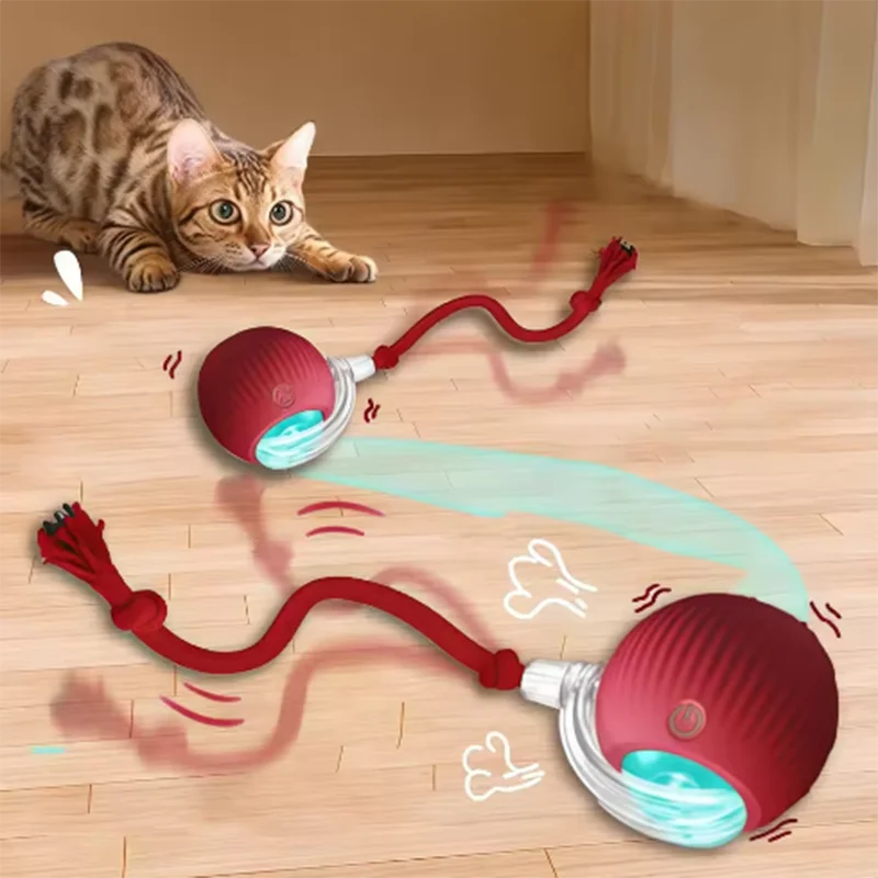 Interactive Electric Pet Ball Toy – Auto Obstacle Avoidance