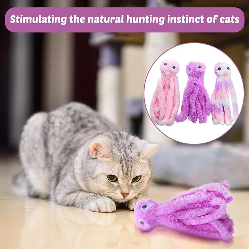 Octopus Plush Cat Toy – Chew Toy for Kittens & Young Cats