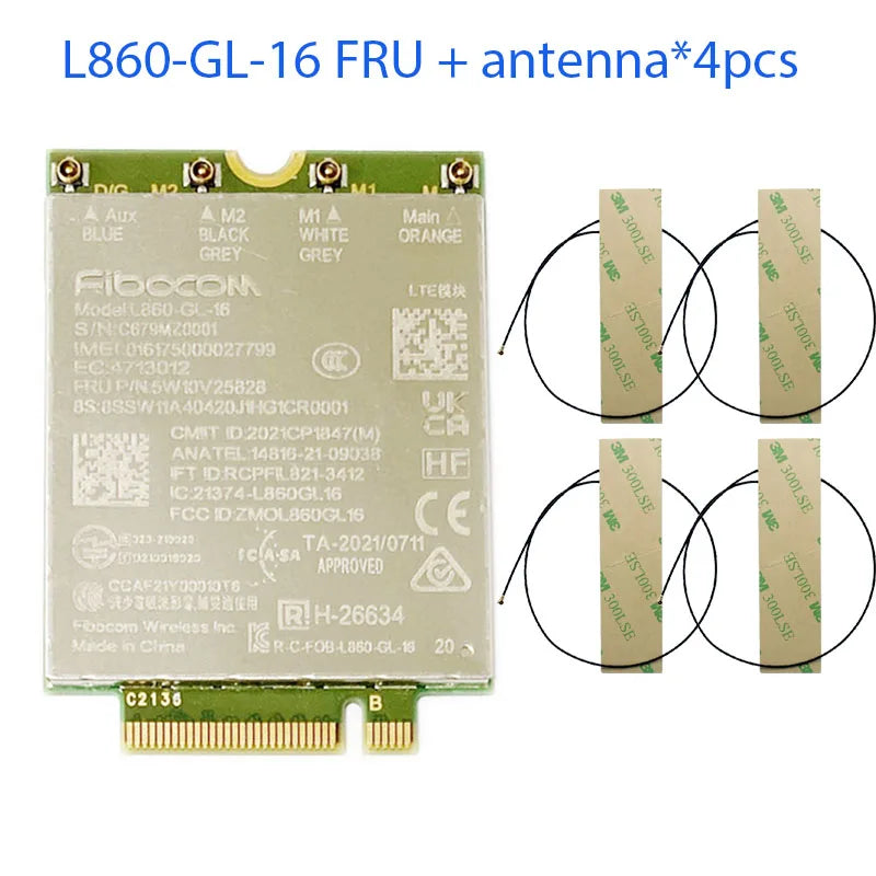 L860-GL-16 4G LTE M.2 Module for ThinkPad L13 L14 L15 P16 Z13