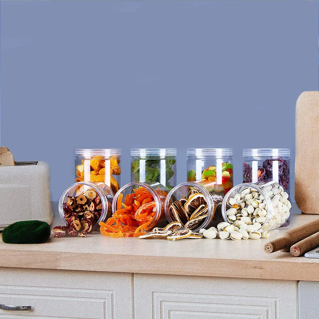 Clear PET Airtight Storage Jar with Lid | Food-Grade BPA-Free
