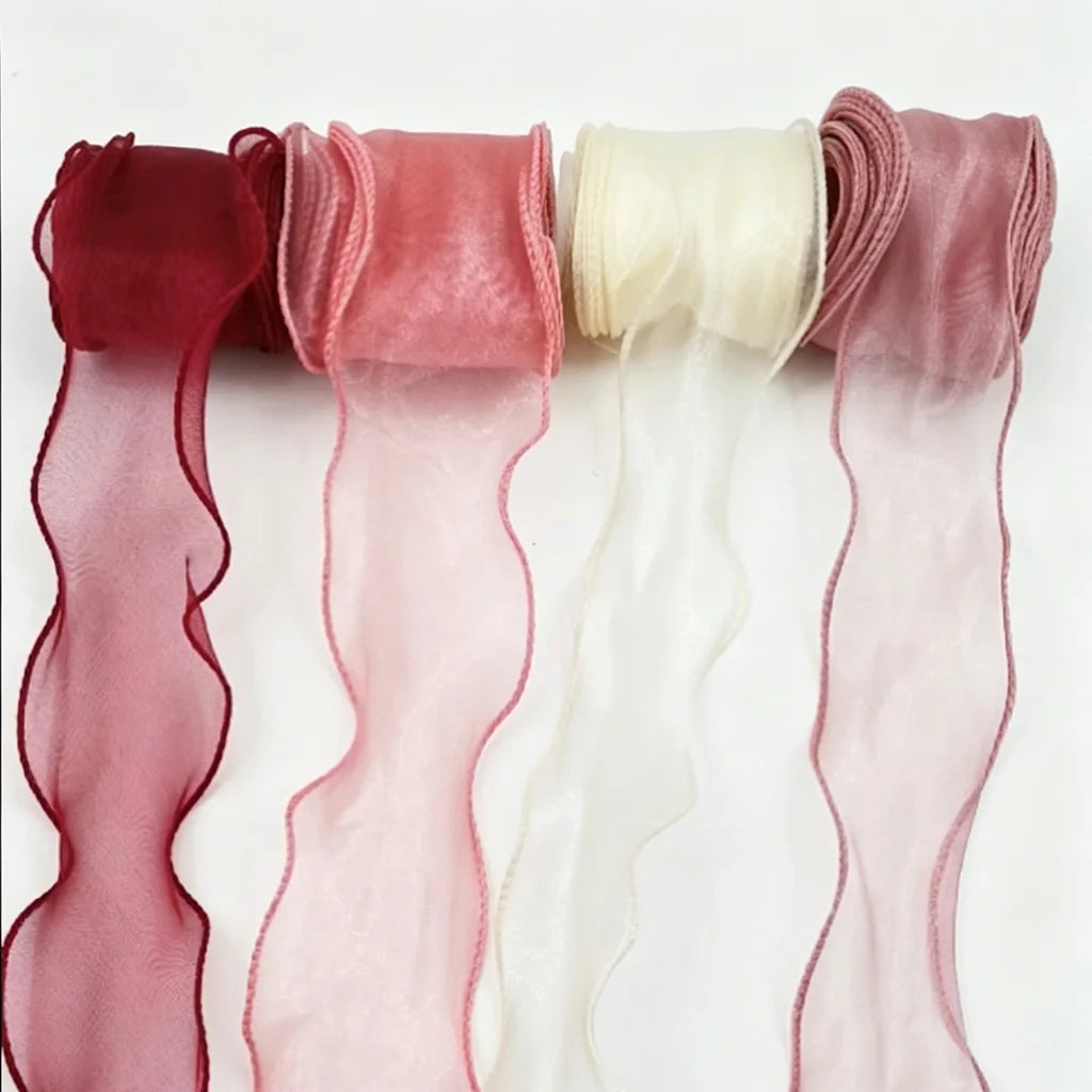 60mm Wave Organza Ribbon for Hair Bows & Gift Wrapping