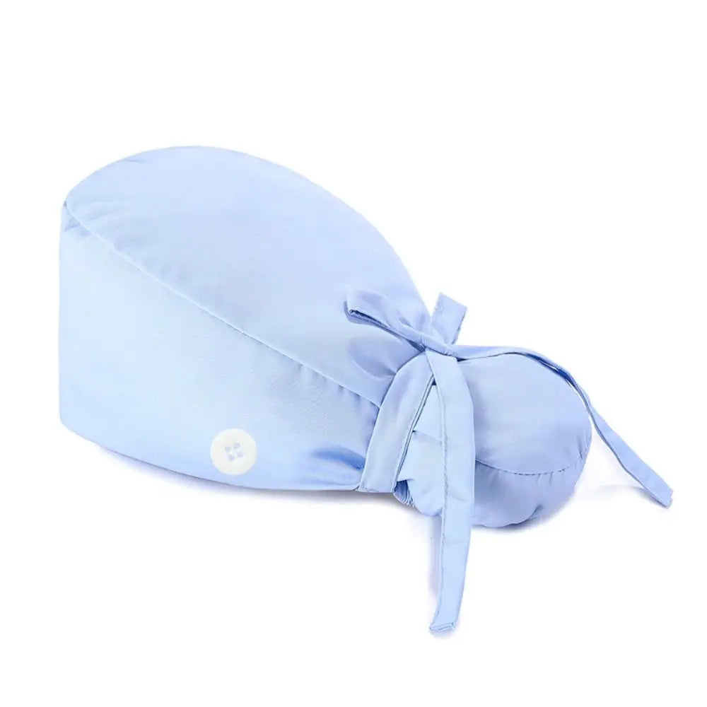 Adjustable Scrub Cap with Buttons & Ponytail Holder | Unisex
