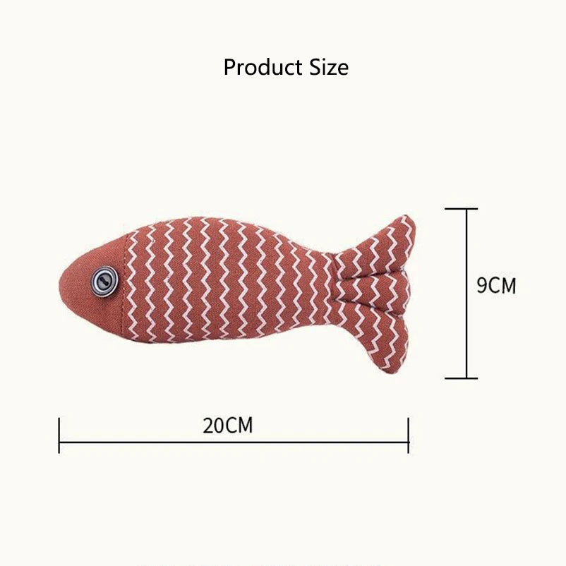 Linen Simulation Fish Cat Toy – Teeth Grinding & Boredom Buster