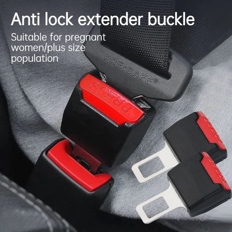 Universal Car Seat Belt Extender Buckle – 2-Piece Anti-Pinch