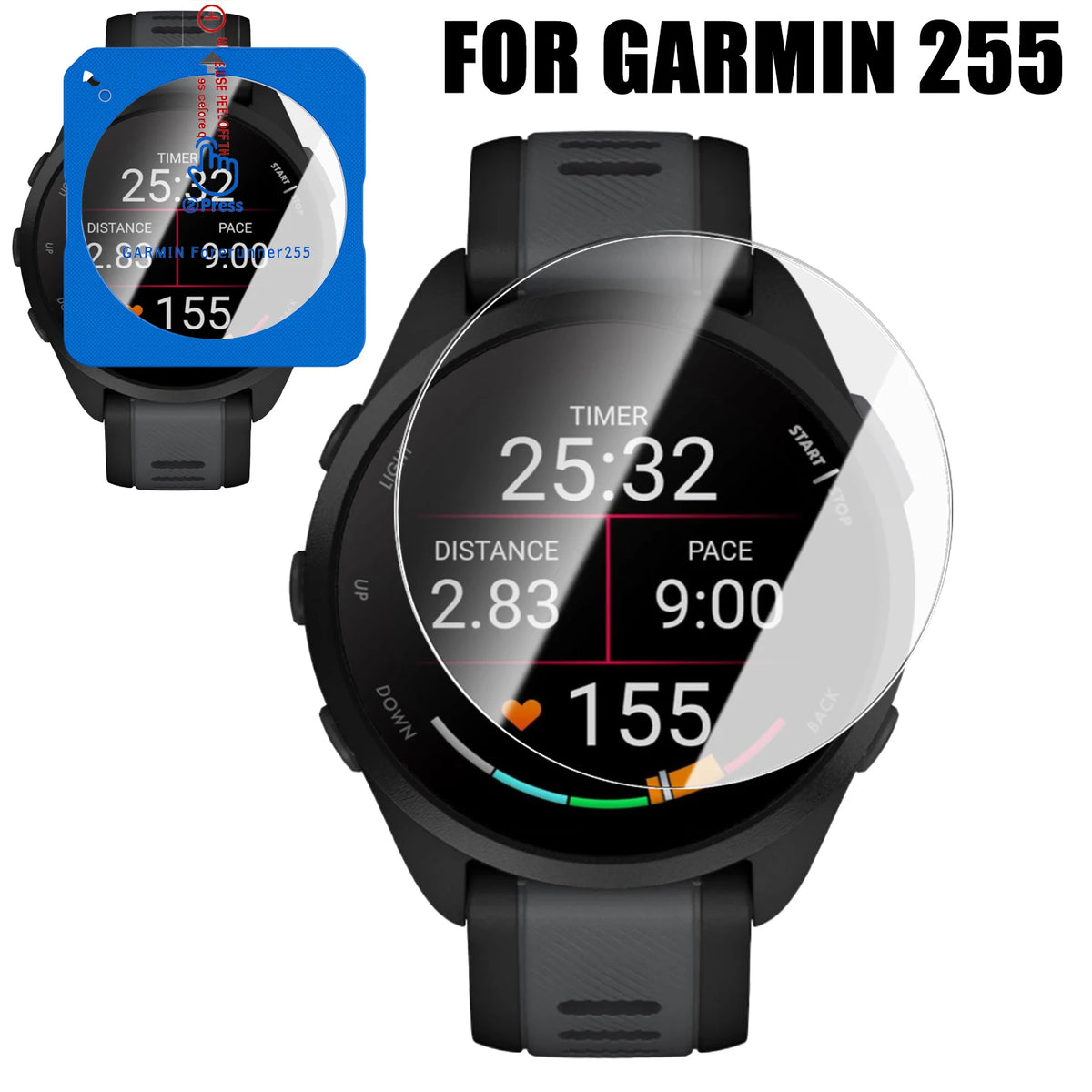 Tempered Glass Screen Protector – Garmin Forerunner 165/255/955