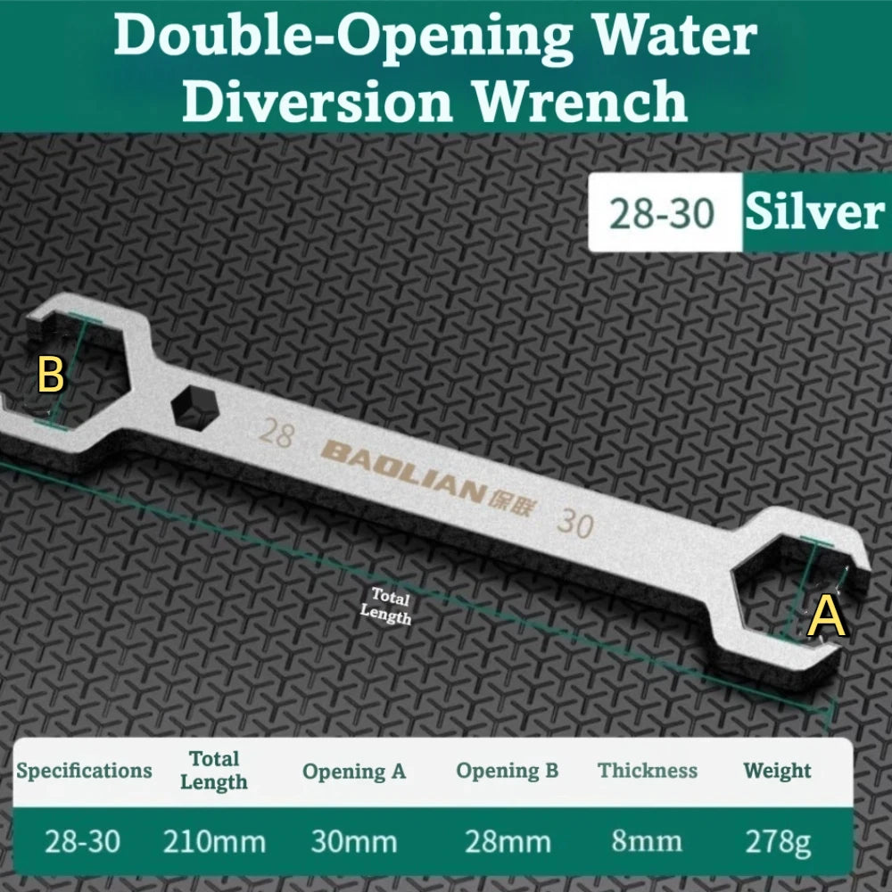 Double-Ended Open End Wrench 27/29mm 28/30mm | Stainless Steel