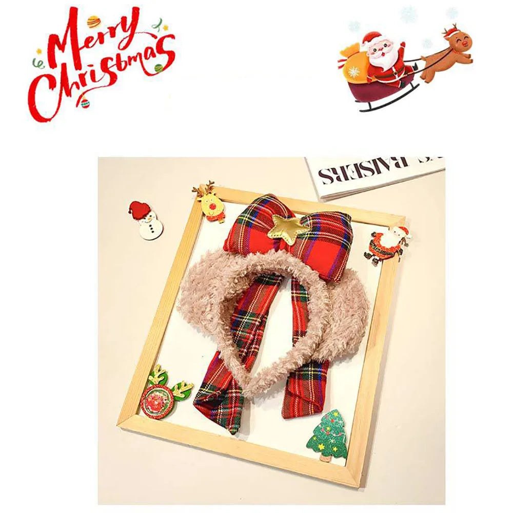 Christmas Plush Headband – Cartoon Festive Hair Accessory