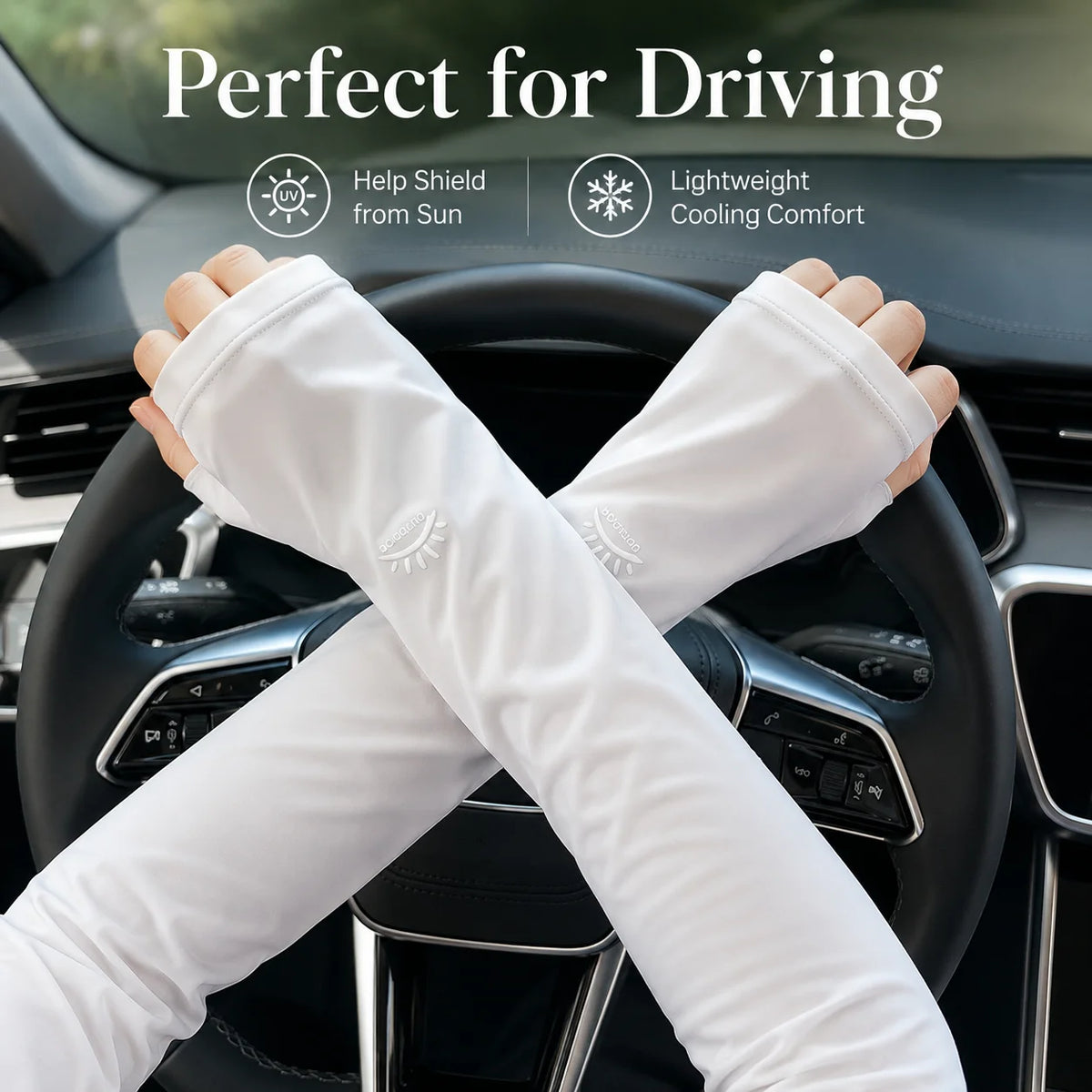 UV Protection Ice Silk Arm Sleeves – Unisex Cycling Sun Sleeves
