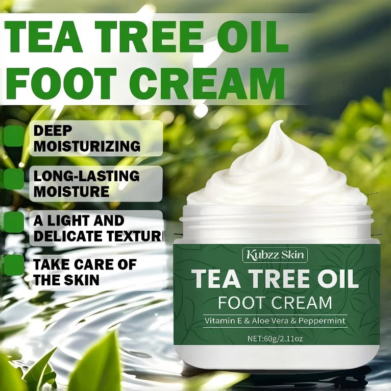 Tea Tree Oil Foot Cream 60g | Vitamin E & Aloe Vera Moisturizer