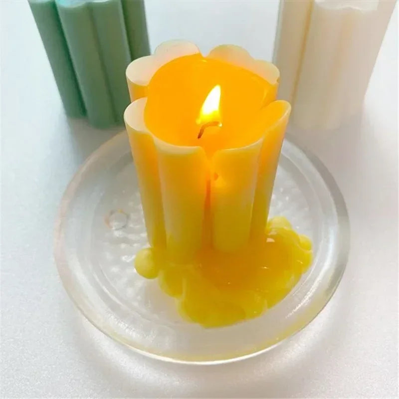 Four-Leaf Clover Cylinder Candle Mold – DIY Candle Making