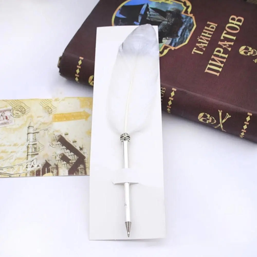 Black Feather Ballpoint Pen – Novelty Signature Writing Pen