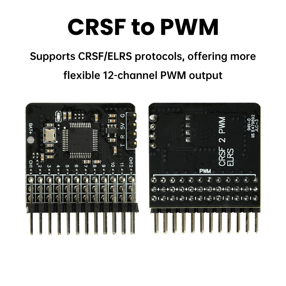 12-Channel CRSF to PWM Adapter Board – DC5V ELRS RC Module