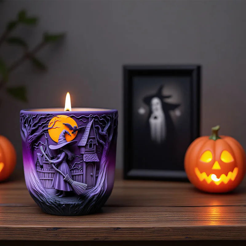 Halloween Witch Silicone Mold – DIY Resin & Candle Casting